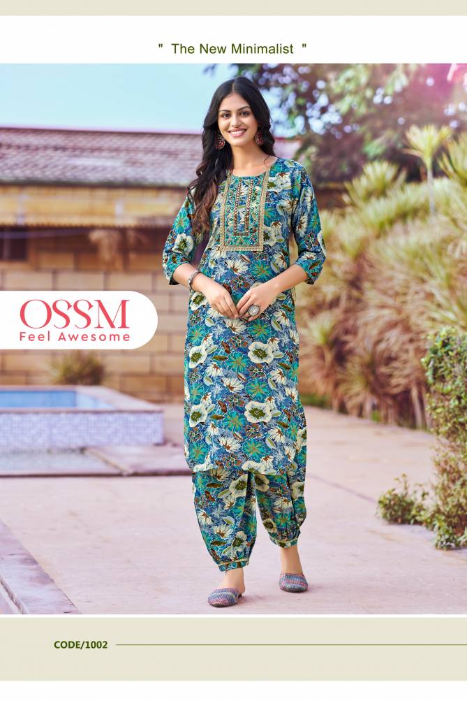 Maahi Vol 3 By Ossm Printed Rayon Kurti With Bottom Wholesale Price In Surat